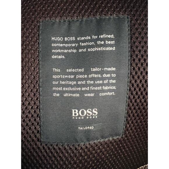 BOSS Hugo Boss Tailored T Cawel Wool Blend Coat Size US 40R Tan Pea Coat - Picture 12 of 14